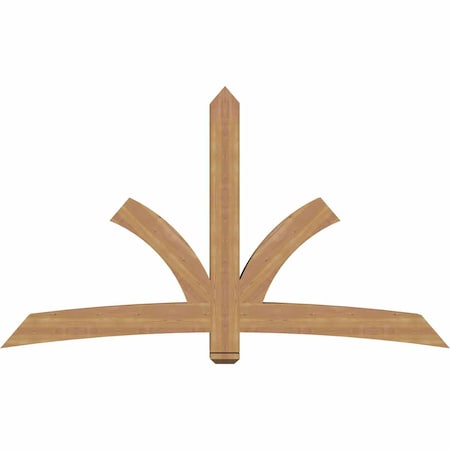 Ekena Millwork Davenport Timber Gable Bracket, Western Red Cedar, 84"W x 49"H x 5 1/2"D x 5 1/2"F, 14/12 Pitch GBW084X49X0606DAV00SWR